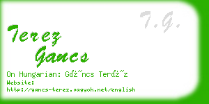 terez gancs business card